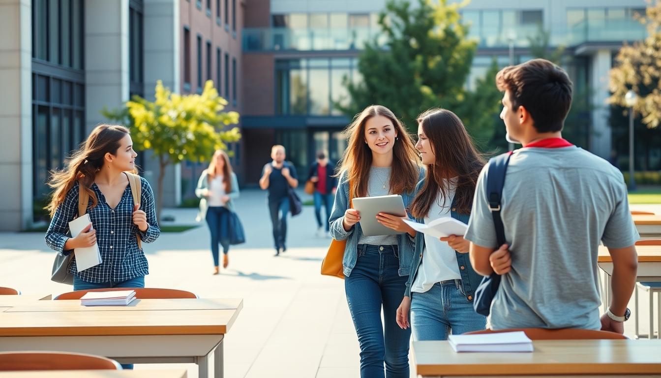 Student using online courses for flexible education